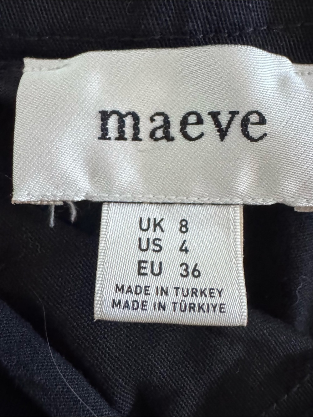 Maeve Pleated Skort Womens US 4 Black Anthropologie Cotton Elastane Side Zip - Picture 11 of 11
